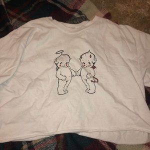 BRANDY MEVILLE ANGEL AND DEVIL CROP TOP